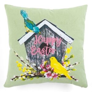 Lush Decor Easter Birds Decorative Pillow, 18 X 18 - Green